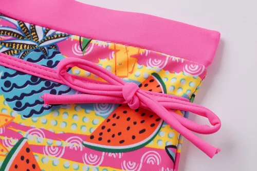 Vista 6 de Akokvlar Traje de baño de dos piezas para niñas, tankini con pantalón corto