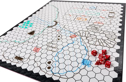 Vista 9 de Tablero de juego con papel hexers: alternativa vinilo esterilla, dungeons and dragons d & d dnd pathfinder rpg compatible, 27 pulgadas x 23