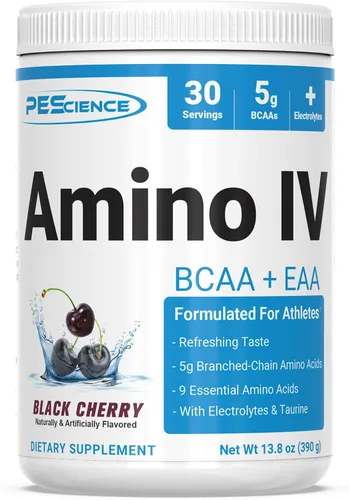 Vista 12 de PEScience Amino IV, manzana verde agria, 60 cucharadas, BCAA y polvo EAA con electrolitos