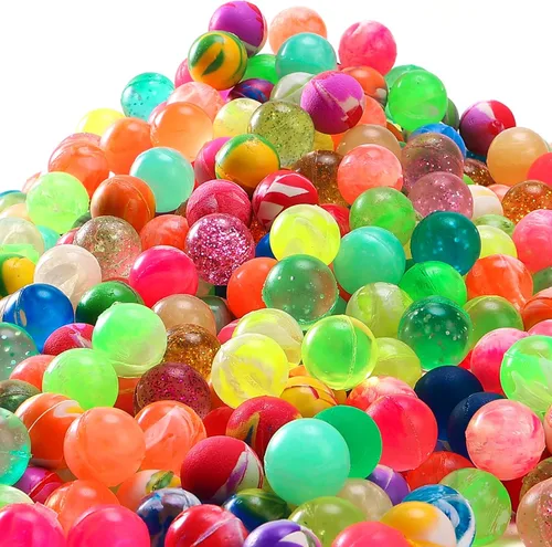 Vista 10 de Pllieay 200 piezas de pelotas rebotadoras, bolas hinchables de 32 mm para regalos de fiesta para niños, pelotas rebotadoras a granel para regalos