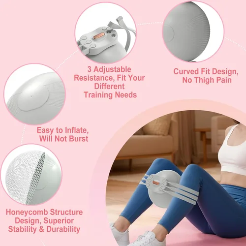 Vista 4 de HOTSWEAT Maestro de muslos, ejercitador interno del muslo, entrenador de muslos Kegel para mujeres con resistencia ajustable