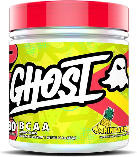 Vista 10 de GHOST BCAA - Suplemento de aminoácidos en polvo, frambuesa azul, 30 porciones, sin azúcar, aminopolvo para después del entrenamiento y bebida