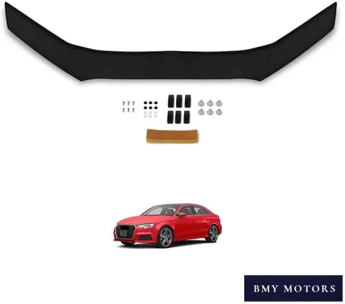 Vista 7 de BMY Deflector de capó para Audi A3 Sedan 2015-2020, protector de insectos
