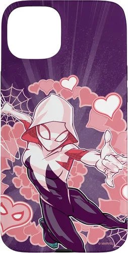 Vista 9 de Marvel Spider-Man Into The Spider-Verse Gwen Stacy Hearts - Carcasa para iPhone 17