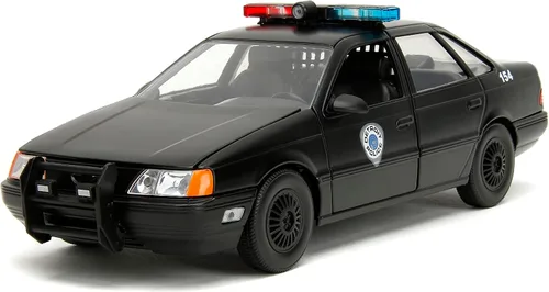 Vista 4 de Jada Robocop 35 aniversario 1:24 OCP Ford Taurus - Coche fundido a presión y figura de Robocop de 2.75 pulgadas, juguetes para niños y adultos