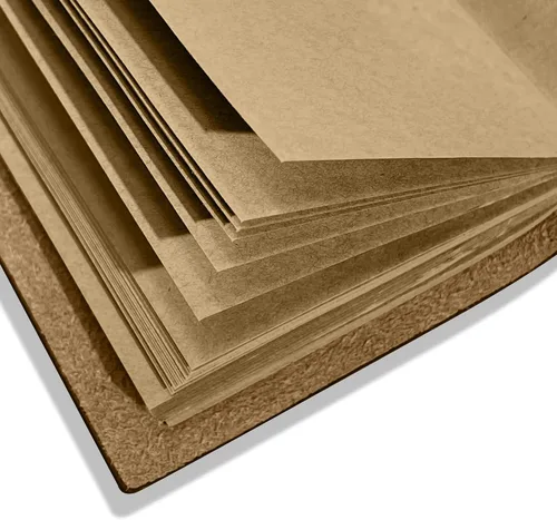 Vista 4 de Diario de cuero genuino de 4 x 6 pulgadas para hombres y mujeres con caja de regalo, 300 páginas de papel kraft forradas, diario encuadernado
