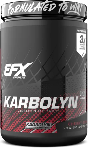 Vista 18 de EFX Sports Karbolyn Fuel Polvo de carbohidratos de absorción rápida Carga de carbohidratos, energía sostenida, recuperación rápida Sin