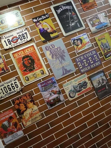 Vista 2 de Letrero retro de aluminio de hojalata con texto en inglés "Life is Like A Camera for Home Coffee Wall Decor 12" x 8