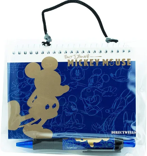 Vista 3 de Disney Authentic Mickey Mouse - Cuaderno de autógrafo en espiral con bolígrafo retráctil (negro)