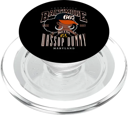 Vista 7 de Maryland Flag-Inspired Afro Design PopSockets Adhesive PopGrip