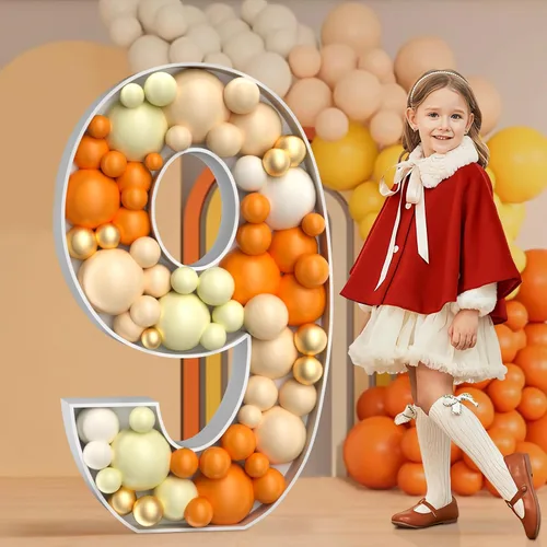 Vista 26 de imprsv Número de marquesina de 4 pies, números de mosaico para globos, marco de globos de mosaico, globo número 0 para decoración de cumpleaños 30