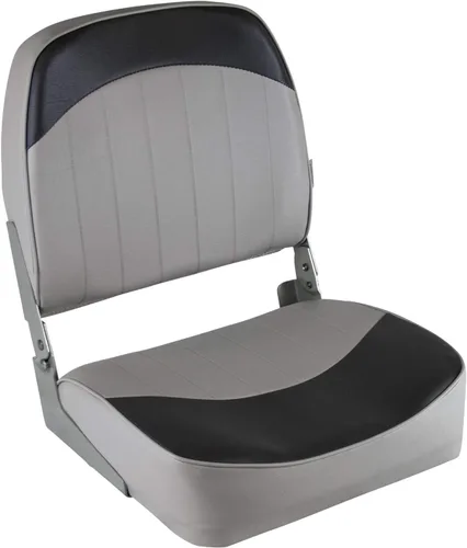 Vista 8 de Wise 8WD734PLS-661 Asiento estándar de espalda baja para barco, Gris/Rojo