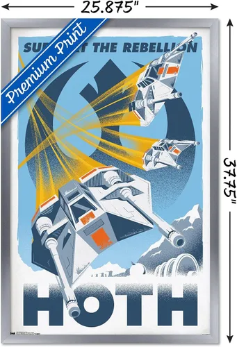 Vista 3 de Trends International Póster de pared de Star Wars-Hoth de 24 x 36 pulgadas, 25.8 x 37.8 x 1 pulgadas, multicolor