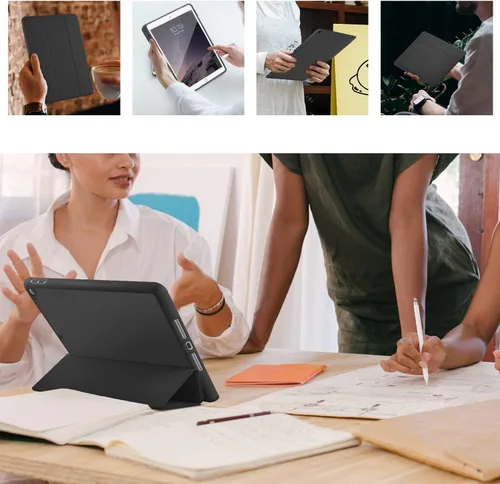 Vista 9 de kenke Funda para iPad de 6ª/5ª Generación (Modelo 2018/2017) de 9.7 Pulgadas con Soporte para Lápiz, Cubierta Inteligente Ligera con Soporte