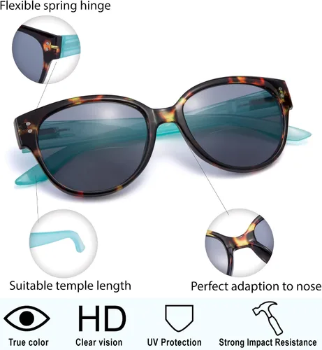 Vista 2 de EYEGUARD Lentes de sol de lectura bifocales con protección UV400 para mujer, cómodos y elegantes lentes de lectura