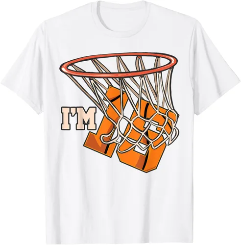 Vista 69 de Camiseta número 15 con temática de baloncesto para fiesta de cumpleaños, Negro, S