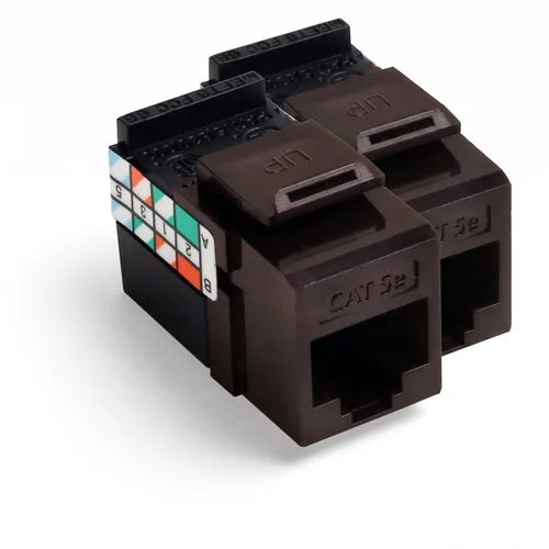 Vista 13 de Leviton Adaptador QuickPort de 8 cables Cat 5e, enchufe Jack, paquete de 10, 5G108-AW5, blanco
