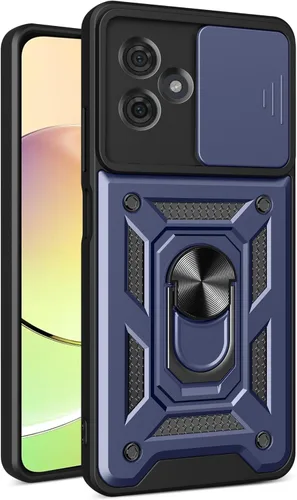 Vista 45 de Compatible con Tecno Pova Neo 2 Bracket Shell, con cubierta deslizante para lente de cámara compatible con Tecno Pova Neo 2 LG6n Case Negro