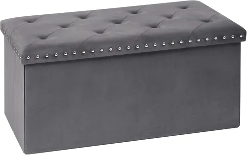 Vista 10 de B FSOBEIIALEO - Otomana de almacenamiento con forma de cubo plegable con capuchón - Otomanas con almacenamiento, cubierta de mesa de café, taburete