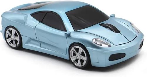 Vista 3 de Ratón inalámbrico para computadora, mouse óptico con forma de automóvil deportivo 3D, mouse ergonómico para computadora portátil de escritorio