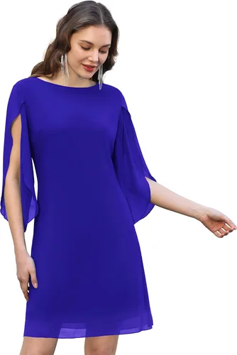 Vista 3 de GRACE KARIN - Vestido para cóctel de gasa para mujer, vestido de fiesta para invitada de boda 2023