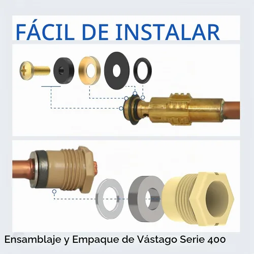 Vista 3 de Kit de reparación de hidrante de pared 630-7755 para kit de reparación de Accesorios de piezas para disyuntor de vacío a presión, reemplazo