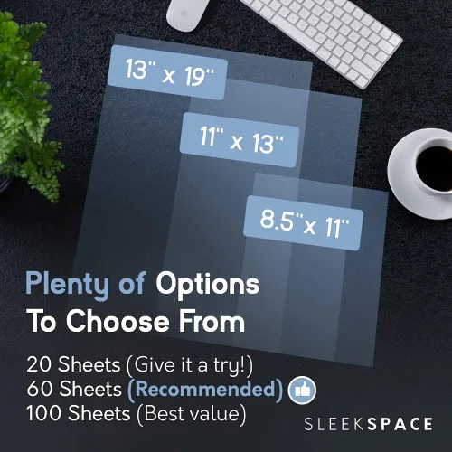 Vista 3 de Película transparente lechosa de Sleek Space para impresoras de inyección de tinta, impresión de pantalla 100% impermeable, anti-rizado