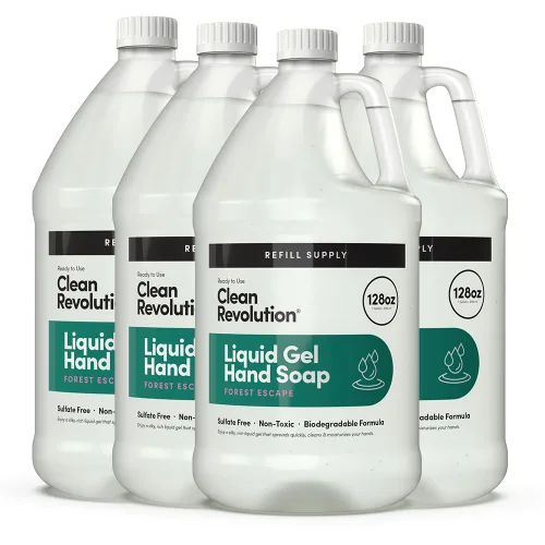 Vista 32 de Clean Revolution Jabón de manos en gel líquido, líquido sedoso rico, espuma rápida, enjuague rápido, contiene aceites esenciales reales