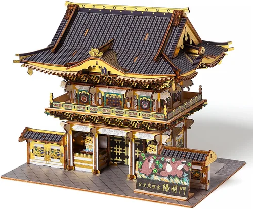 Vista 12 de Rompecabezas 3D de arquitectura de madera del castillo de Edo - Divertidos kits de manualidades de madera - Regalo ideal para cumpleaños y recuerdos