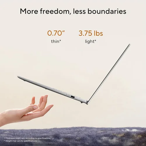 Vista 5 de Laptop ASUS Vivobook S16 2026, AMD Ryzen AI 9 465, gráficos AMD Radeon 880M
