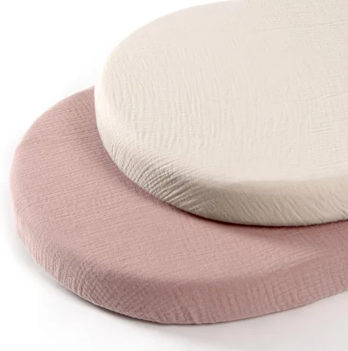 Vista 11 de lulumoon Sábanas de Moisés de Muselina para Bebé: Sábanas de Moisés de Algodón Neutras para Niños y Niñas - Ajustadas para Óvalo, Rectángulo o Reloj