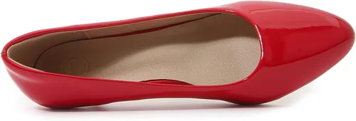 Vista 5 de DADAWEN Zapatos clásicos de tacón bajo para mujer, tacón redondo, tacón de gatito, oficina, trabajo, fiesta, boda