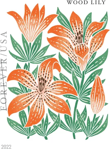 Vista 4 de Sellos postales Mountain Flora Flower US First Class Forever - Celebran la belleza, perfectos para bodas (1 bobina/rollo de 100)