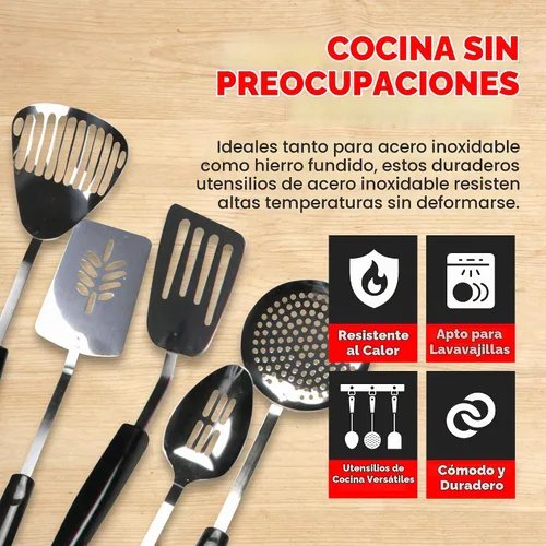 Vista 3 de Chef Craft Juego de herramientas de cocina de acero inoxidable de 13 piezas