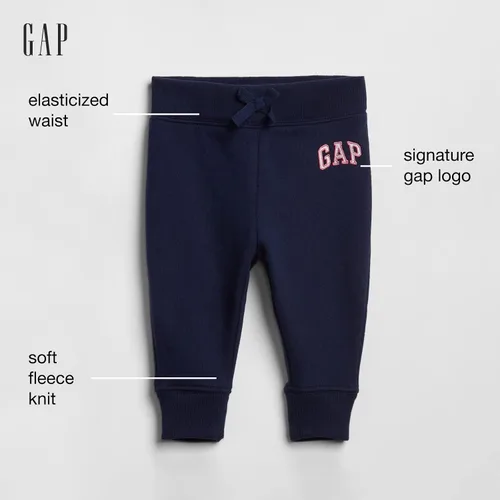 Vista 2 de GAP Pantalones deportivos con logotipo para bebé niña
