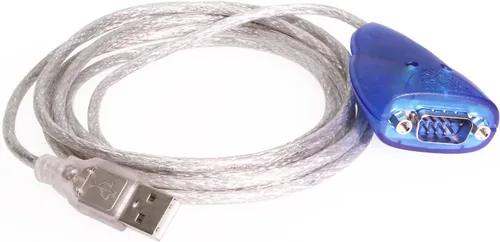 Vista 3 de USBGear® Adaptador USB a serie RS232, cable USB a DB9 de 6 pies con LED de estado, chip FTDI, compatible con multiplataforma