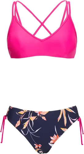 Vista 4 de CUPSHE Traje de baño de dos piezas para mujer, traje de baño con tirantes cruzados en la espalda y tirantes delgados dobles
