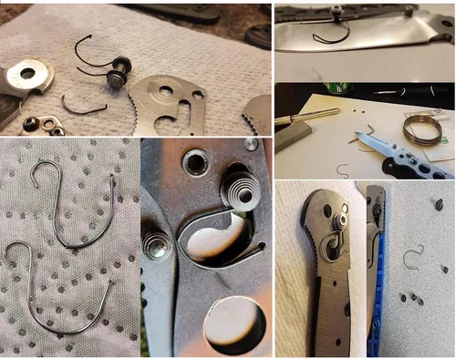 Vista 6 de 10 pares de muelles de cuchillo EDC, resortes de repuesto para navaja de bolsillo Axis Lock 550 551 552 710 730 810 273 575
