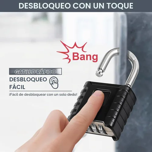 Vista 4 de ZHEGE Cerradura de combinación resistente al aire libre, cerradura