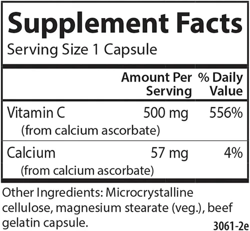 Vista 4 de Carlson - Mild-C, 500 mg, vitamina C tamponada, apoyo inmunológico y bienestar óptimo, antioxidante, 100 cápsulas