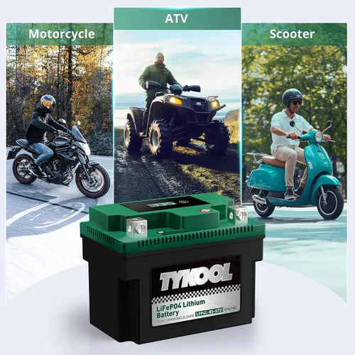 Vista 7 de TYKOOL LFP4L-BS-STD - Batería de litio de 12 V, sustituye a YTX4L-BS, 140CCA 3Ah, se adapta a ATV motocicleta, scooter, cortacésped, compatible
