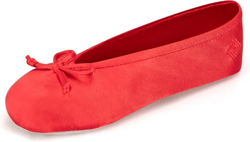 Vista 10 de isotoner - Zapatos satinados para bailarinas, con moño, suela de gamuza Ceniza