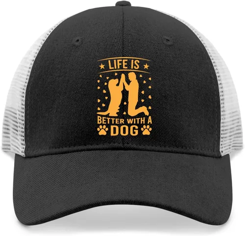Vista 9 de devor Hat Life is Better with a Dog Baseball Cap, Graphic Caps for Women