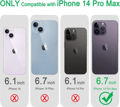 Vista 2 de JJGoo Funda compatible con iPhone 14 Pro Max transparente, protectora, a prueba de golpes, delgada y fina, cubierta de parachoques suave, fundas