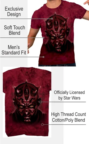 Vista 2 de STAR WARS Yoda Darth Vader Darth Maul Boba Fett - Camisetas para hombre