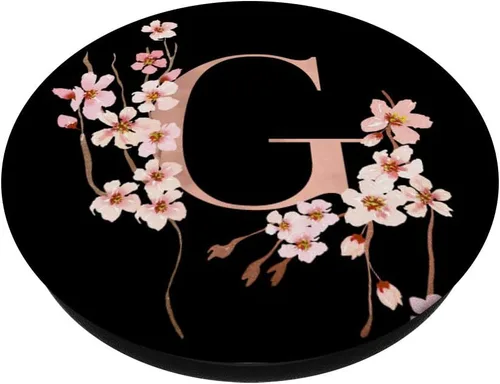 Vista 2 de Cherry Blossom - Soporte para teléfonos y tabletas, diseño de flor japonesa, Negro