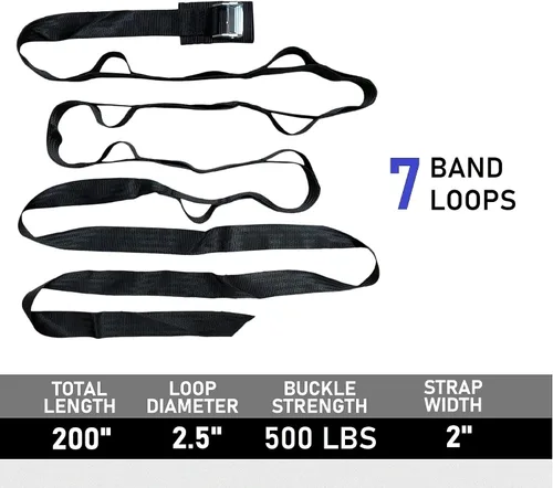 Vista 2 de Lumia Wellness Correa de anclaje para ejercicios de banda de resistencia, banda de gimnasio de puerta resistente, gimnasio multipunto de cuerpo