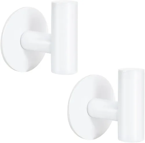 Vista 12 de Vuzvuv Paquete de 2 ganchos de pared mate negros, SUS304 de acero inoxidable impermeable para abrigo y bata, ganchos resistentes para baño, cocina