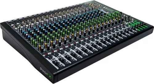 Vista 2 de Mackie ProFX22v3 Mezclador de efectos profesionales de 22 canales con paquete USB con Tascam Auriculares profesionales cerrados y estuche rígido