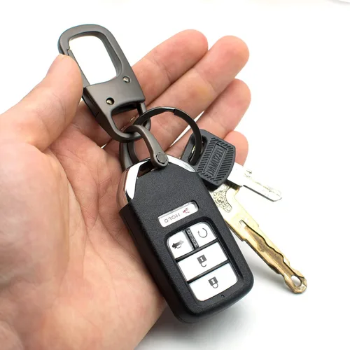 Vista 2 de MECHCOS Llavero de Metal para Coche con Clip Portallaves con Anillo de Llave de Valet Desmontable y Anillo en D Antipérdida para Hombres y Mujeres